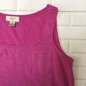 LOFT pink/purple tank top with pocket | size S